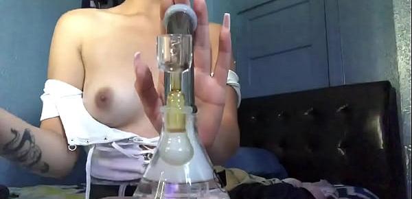 Daddy’s sexy whore taking dab before getting fucked like crazy